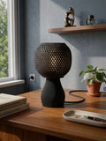 Lampe design noire en PLA biosourcé imprimée en 3D à Douai